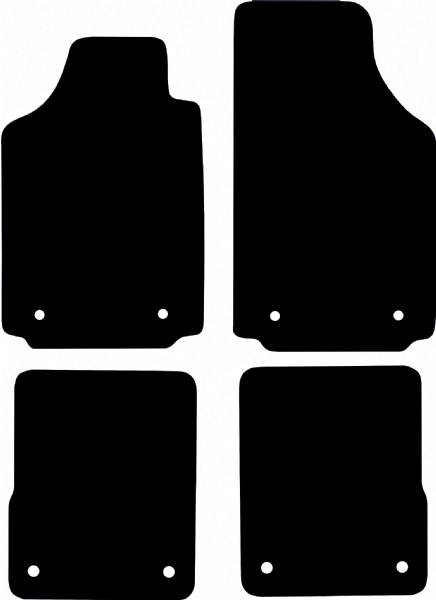 Audi A2 (8Z; 1999 to 2005) (LEFT HAND DRIVE) Fitted Car Floor Mats product image