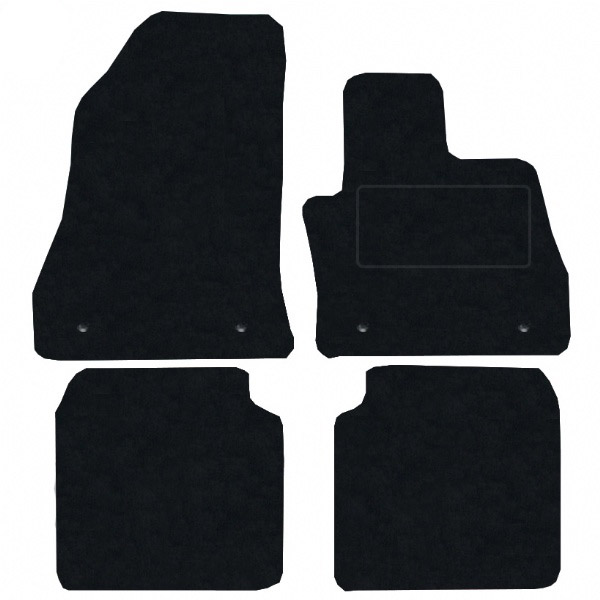 FIAT 500L 2013 ONWARDS FULLY TAILORED CAR MATS-BLACK CARPET WITH BLUE TRIM