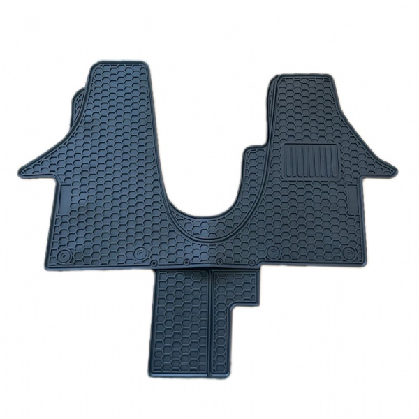 VW Transporter Kombi (2015 - 2020) (T6) (Walkthrough) (Round Fixings) Moulded Rubber Floor Mats Moulded Floor Liners product image